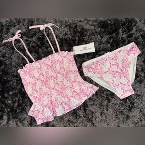 Vineyard Vines Girls Smocked Tankini